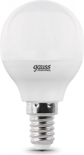 Лампа светодиодная GAUSS Шар elementary шар 12w 880lm 3000k е14 led 53112