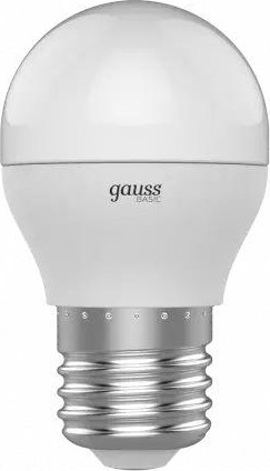 Лампа светодиодная GAUSS Шар basic 7,5w 670lm 3000k e27 led 1053218