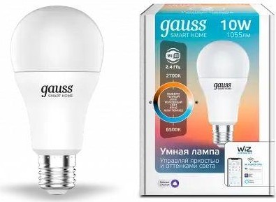 Лампа светодиодная GAUSS Smart home a60 10w 1055lm 2700-6500к e27 диммируемая led 1080112 - изображение 2