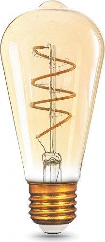 Лампа светодиодная GAUSS ST64 filament 6w 360lm 2400к е27 golden flexible led 157802006