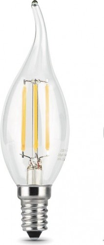 Лампа светодиодная GAUSS Свеча filament на ветру 5w 450lm 4100к е14 диммируемая l 104801205-D