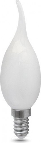 Лампа светодиодная GAUSS Свеча filament на ветру 5w 450lm 4100к е14 milky led 104201205