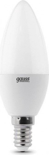 Лампа светодиодная GAUSS Свеча elementary 6w 420lm 3000k е14 led 33116