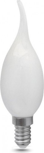 Лампа светодиодная GAUSS Свеча filament на ветру 5w 420lm 2700к е14 milky led 104201105