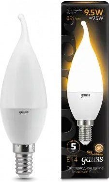 Лампа светодиодная GAUSS Свеча на ветру 9.5w 890lm 3000k e14 led 104101110 - изображение 3