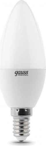 Лампа светодиодная GAUSS Свеча elementary 12w 880lm 3000k е14 led 33112