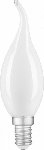 Лампа светодиодная GAUSS Свеча filament на ветру 9w 590lm 3000к е14 milky диммиру 104201109-D