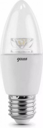 Лампа светодиодная GAUSS Свеча led candle-dim crystal clear e27 6w 4100к диммируе 103202206-D