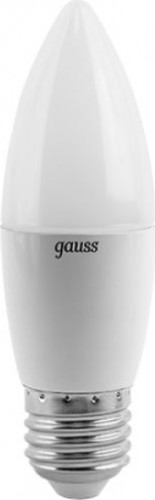 Лампа светодиодная GAUSS Свеча 6.5w 520lm 3000к e27 led 103102107