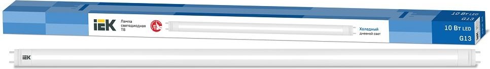 Лампа светодиодная IEK T8 10Вт 6500К G13 (590 мм) линейная LLE-T8-10-230-65-G13
