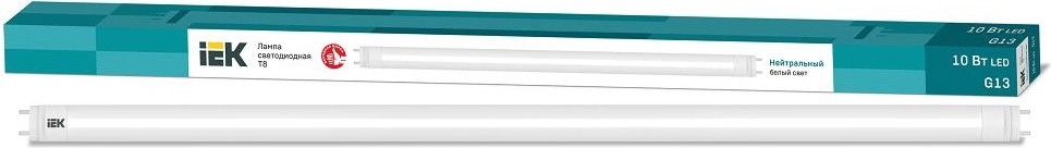 Лампа светодиодная IEK T8 10Вт 4000К G13 (590 мм) линейная LLE-T8-10-230-40-G13
