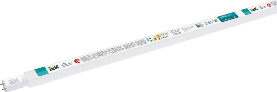 Лампа светодиодная IEK T8 24вт линейная 4000к g13 LLE-T8-24-230-40-G13