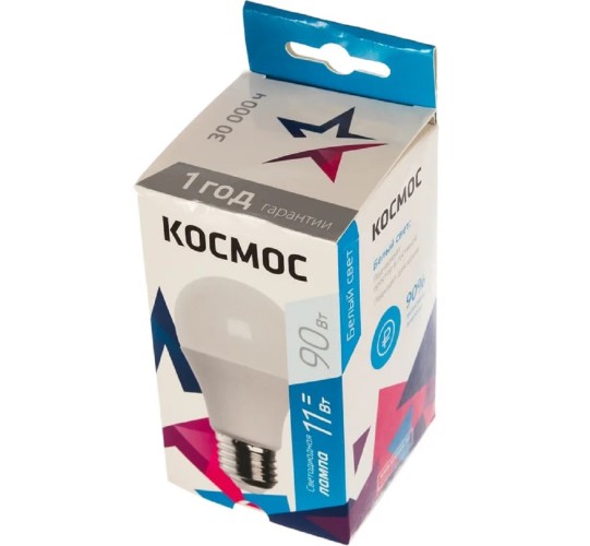 Лампа светодиодная КОСМОС А60 11W Е27 4500K LkecLED11wA60E2745 - изображение 3