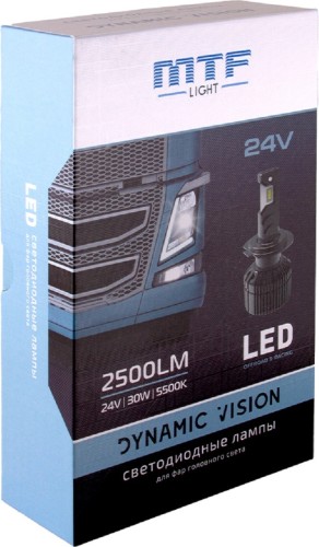 Лампа светодиодная MTF LIGHT DYNAMIC VISION LED, H7, 24V, 28W, 2500lm, 5500K кулер DV07K5-24 - изображение 2