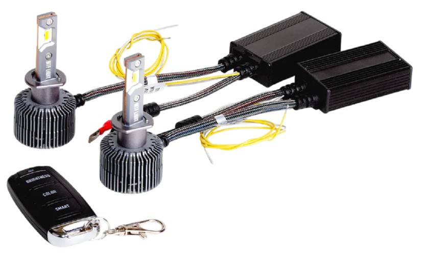 Лампа светодиодная MTF LIGHT Н1, 12V, 55W, 4500lm, 3000-7000K управление смартфон/аналоговое/ДУ SM01K5 - изображение 3