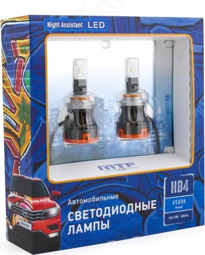 Лампа светодиодная MTF LIGHT NIGHT ASSISTANT 4500K, HB4/HIR2, FAN NFHB4K4