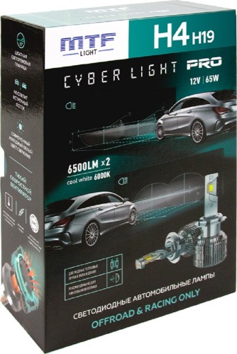 Лампа светодиодная MTF LIGHT серия CYBER LIGHT PRO, H4/H19, 12V, 65W, 6500lm,  6000k кулер CP04K6 - изображение 4