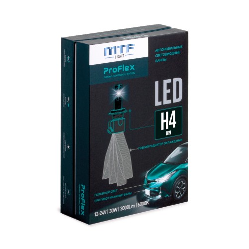 Лампа светодиодная MTF LIGHT ProFLEX H4/H19 6000k, 3000lm, 12-24v, 30w, NO FAN, 2шт. PF04K5 - изображение 3