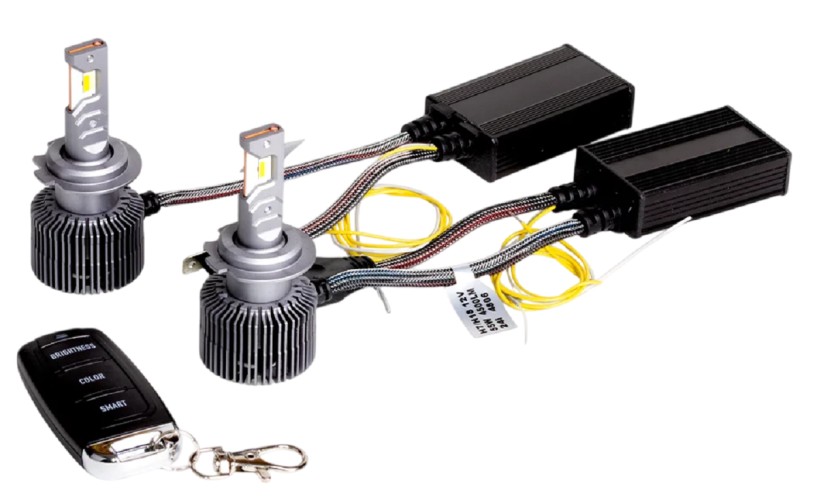 Лампа светодиодная MTF LIGHT Н7/Н18, 12V, 55W, 4500lm, 3000-7000K управление смартфон/аналоговое/ДУ SM07K5 - изображение 3