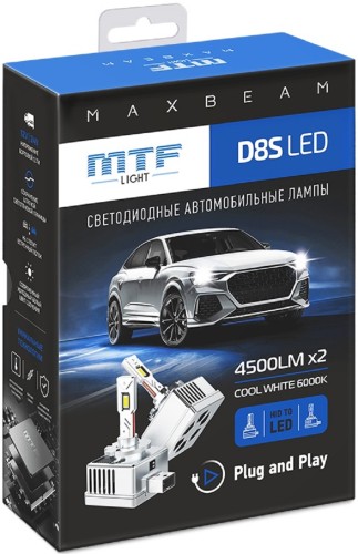 Лампа светодиодная MTF LIGHT серия MaxBeam, D8S, 42V, 35W, 4500lm, 6000K, кулер MBD8S6 - изображение 4