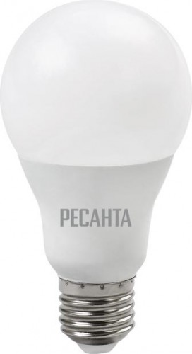 Лампа светодиодная Ресанта A65 15W 3000К E27 76/1/19