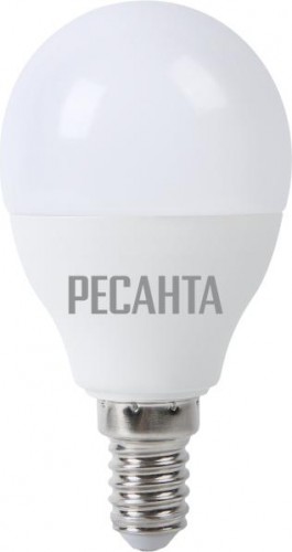 Лампа светодиодная Ресанта G45 7W 4000К E14 76/1/8
