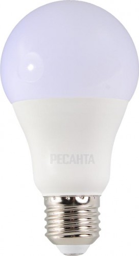 Лампа светодиодная Ресанта LL-R-A65-15W-230-6K-E27 (груша, 15вт, холод., е27) 76/1/75