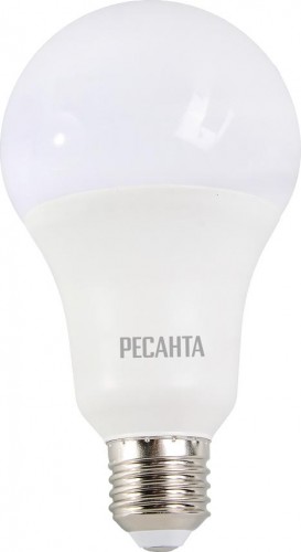 Лампа светодиодная Ресанта LL-R-A80-20W-230-6K-E27 (груша, 20вт, холод., е27) 76/1/76