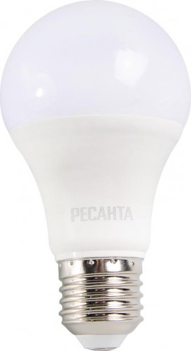 Лампа светодиодная Ресанта LL-R-A60-11W-230-6K-E27 (груша, 11вт, холод., е27) 76/1/74