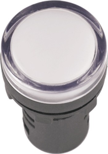 Лампа светосигнальная IEK AD22DS d=22мм 230В AC белая BLS10-ADDS-230-K01