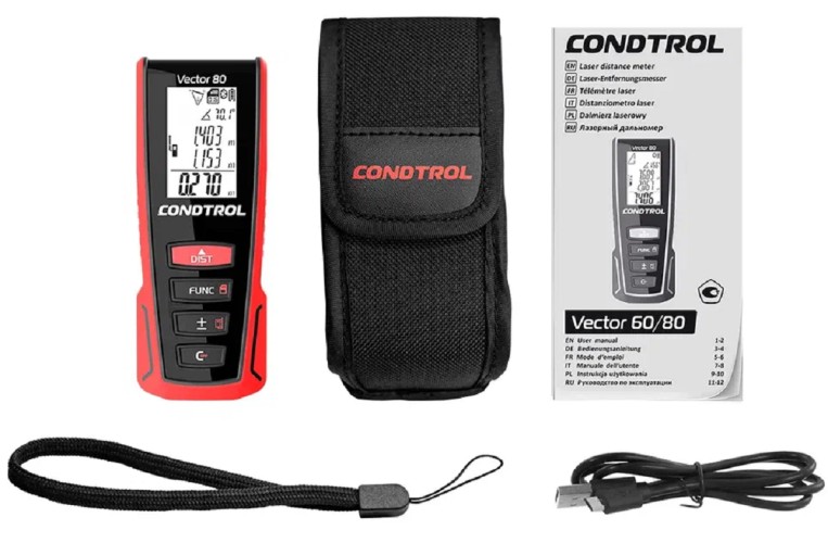 Лазерный дальномер CONDTROL Vector 80 1-4-099 - изображение 4
