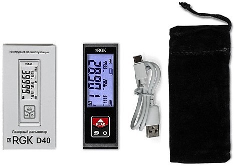 Лазерный дальномер RGK D40 770057 - изображение 3