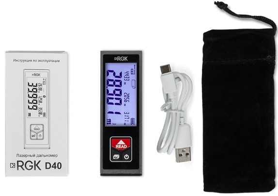 Лазерный дальномер RGK D40 С ПОВЕРКОЙ 755689 - изображение 3