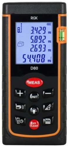 Лазерный дальномер RGK D80 4610011871832