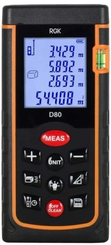 Лазерный дальномер RGK D80 С ПОВЕРКОЙ 755641