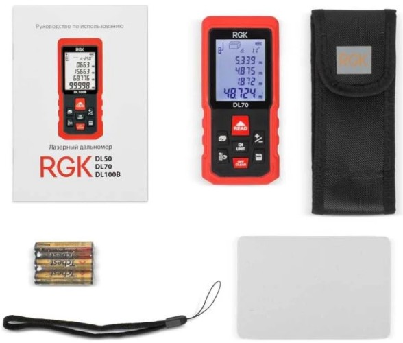 Лазерный дальномер RGK DL100 С ПОВЕРКОЙ с угломером  755719 - изображение 5