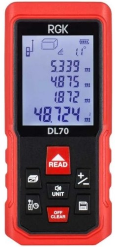 Лазерный дальномер RGK DL70 С ПОВЕРКОЙ с угломером  755702