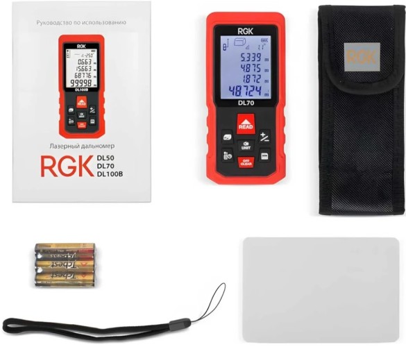 Лазерный дальномер RGK DL70 с угломером  4610011873911 - изображение 4