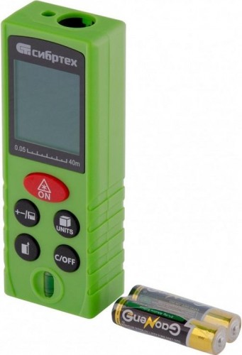 Лазерный дальномер СИБРТЕХ PM-40 40м с пузырьковым уровнем 38010 - изображение 4