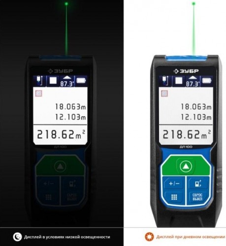 Лазерный дальномер ЗУБР ДЛ-100 34923 - изображение 2