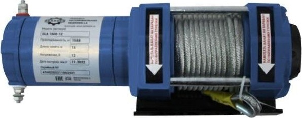 Лебедка автомобильная Gearsen GLA 1500-12 1588 кгх15 м (12В) - изображение 2