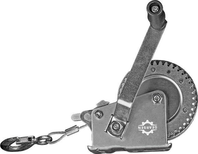 Лебедка барабанная Gearsen FD-500 ручная (544кг, лента 10м) GFDL 0510