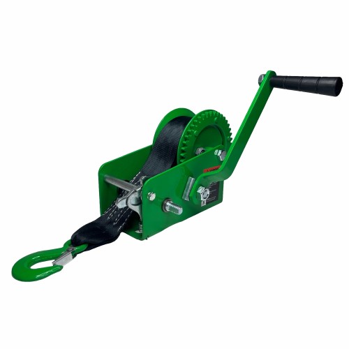 Лебедка барабанная HITCH HW 1100, лента 10 м, 1100 кг SZ073169