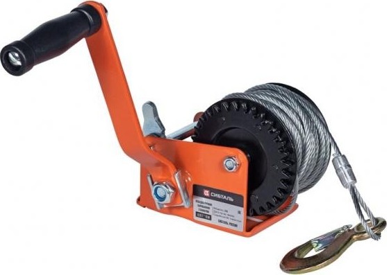 Лебедка барабанная СИБТАЛЬ LRB 800 кг, канат 10 м ручная 070 0028 0800