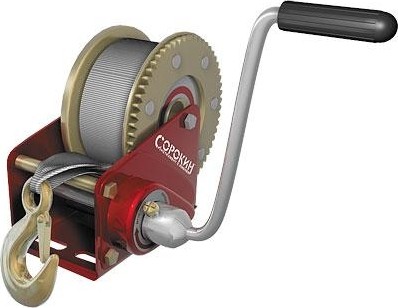 Лебедка барабанная СОРОКИН 4.17 с текстильной лентой (0,65 т - 6,1 м)