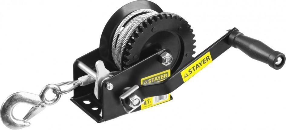 Лебедка барабанная STAYER 43112-07 (0,7 т - 8 м) 43112-0.7