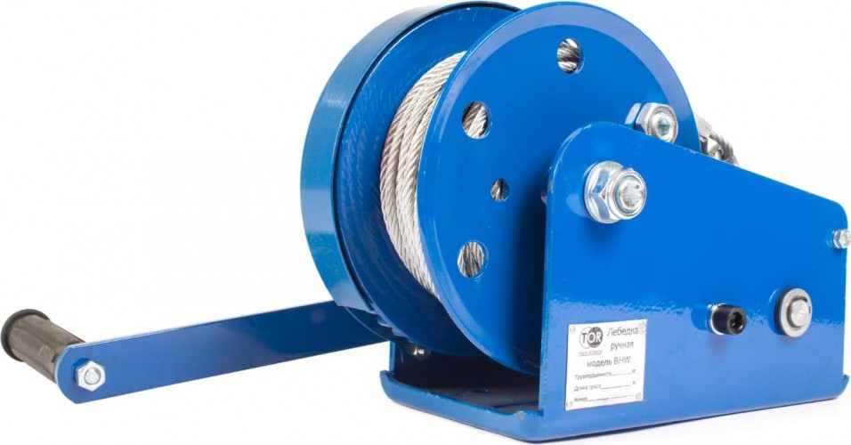 Лебедка барабанная TOR BHW-3000 г/п 1,35 т, длина троса 10 м, 1000388 1000388
