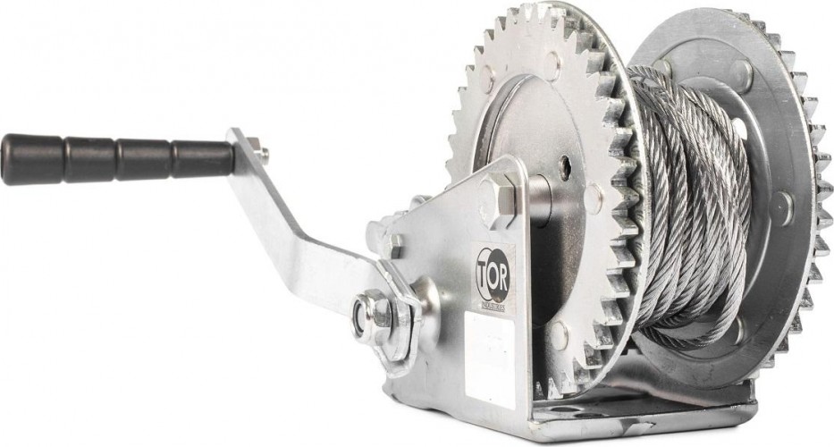 Лебедка барабанная TOR ЛН-2500 (LHW) г/п 1,0 т, длина троса 10 м, 11312 11312