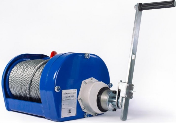 Лебедка барабанная TOR ЛТ-2 (JHW-2) г/п 2,0 т, длина троса 40 м, 11321 11321 - изображение 2
