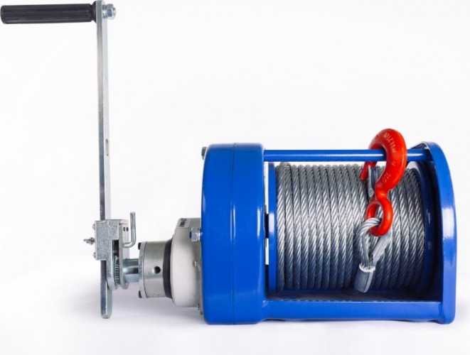 Лебедка барабанная TOR ЛТ-2 (JHW-2) г/п 2,0 т, длина троса 40 м, 11321 11321